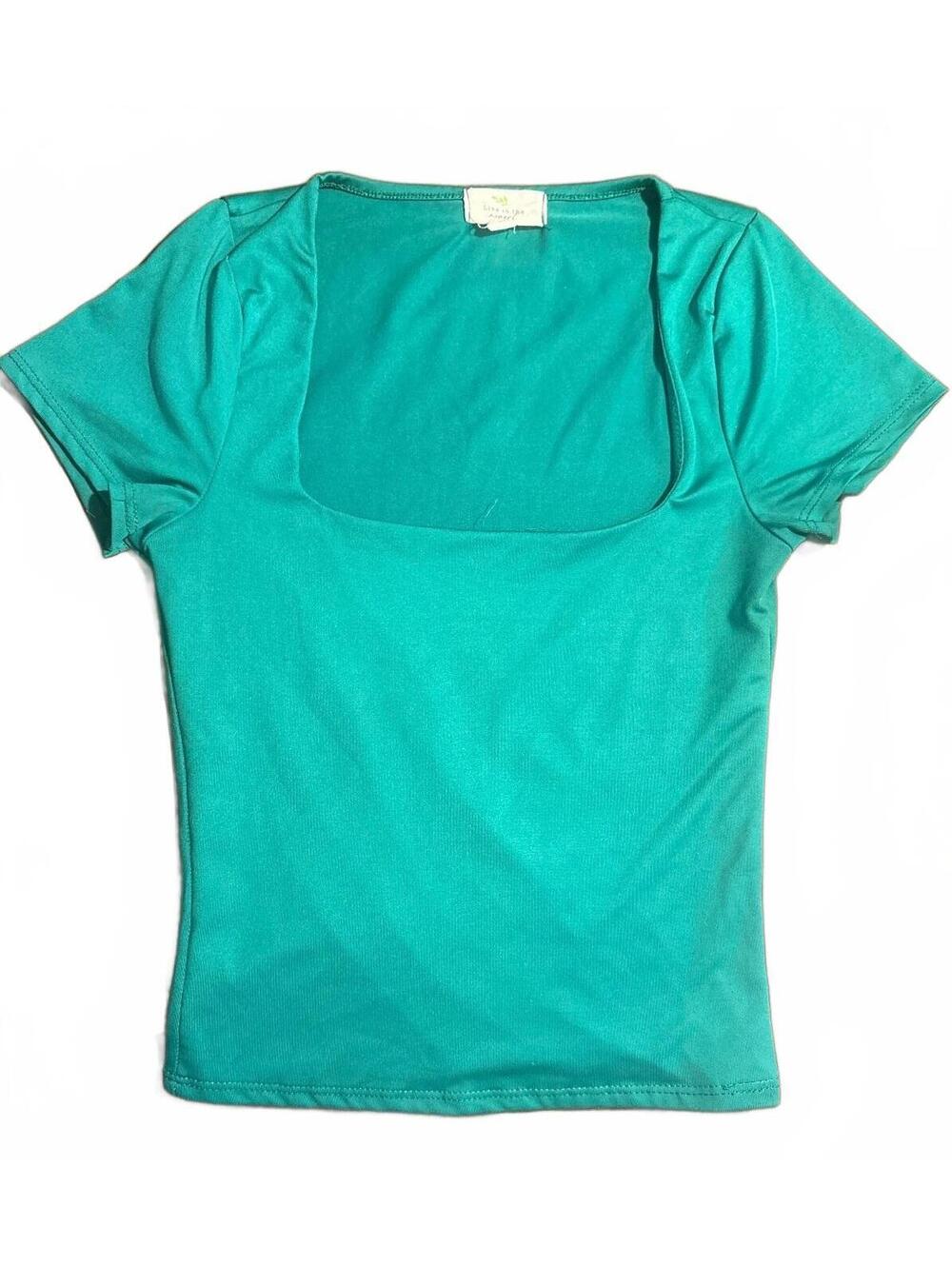 Live in the Moment Women's Square Neck Short Sleeve Top XS